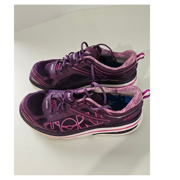 Hoka One One Bondi 3 Women's Running Shoes Purple Pink Size 8 W - Picture 7 of 9